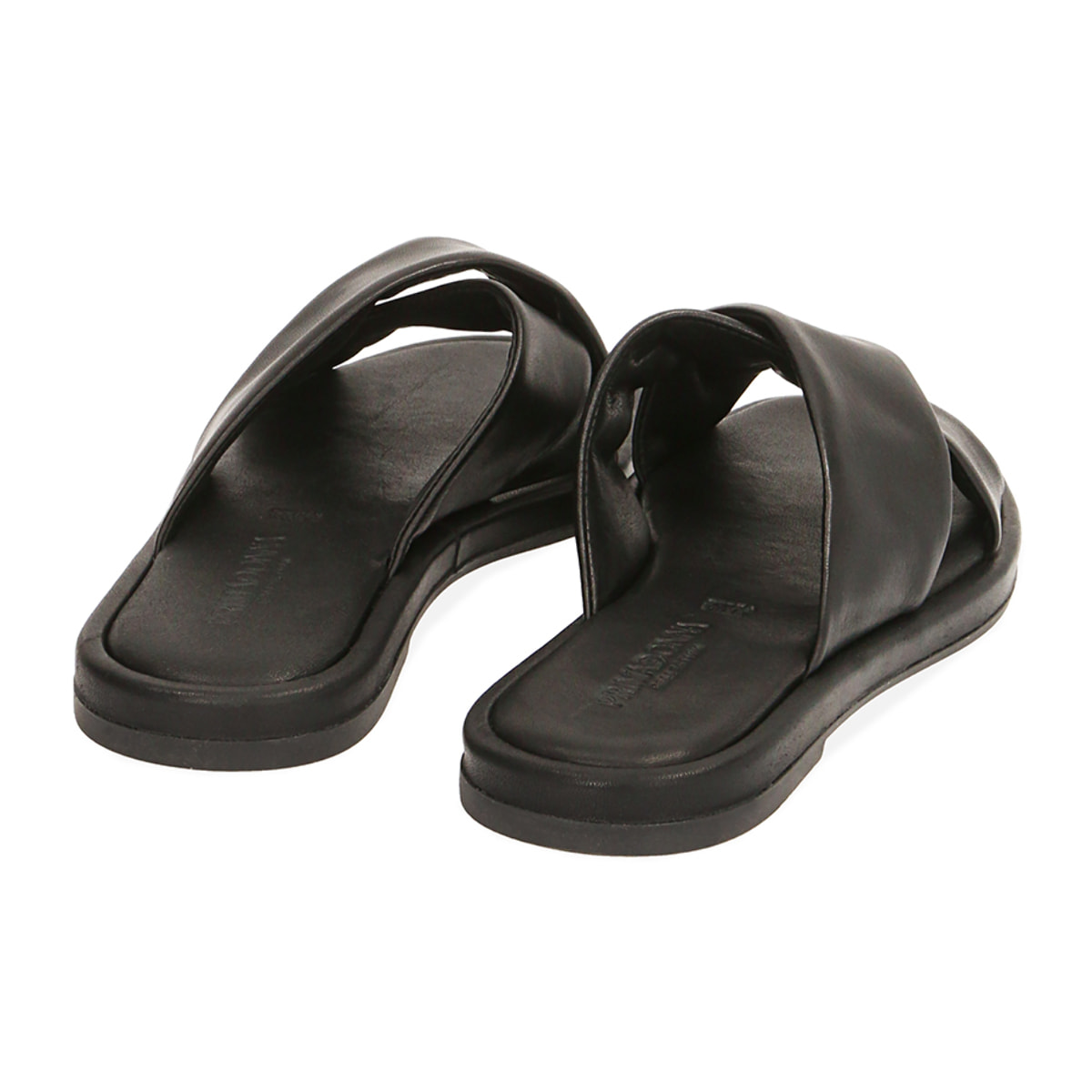 Chanclas de cuero negro