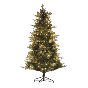 Árbol de Navidad 180 cm Árbol de Navidad Artificial con 350 Luces LED 726 Ramas y Soporte de Acero Árbol Navideño para Salón Interior Verde