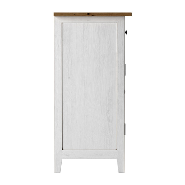 Buffet en bois recyclé blanc effet vieilli - Casa