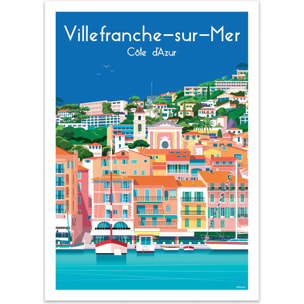 Affiche - Villefranche sur Mer - Raphael Delerue