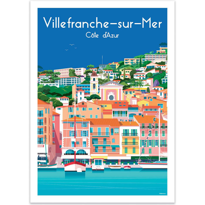 Affiche - Villefranche sur Mer - Raphael Delerue
