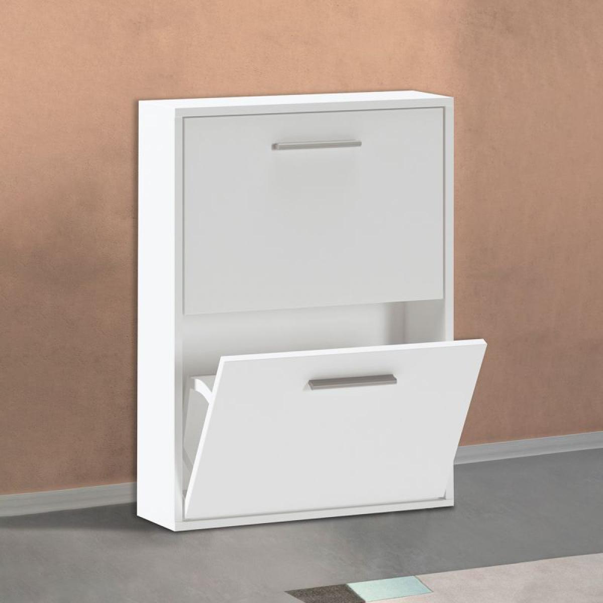 Zapatero Home 2 puertas Blanco