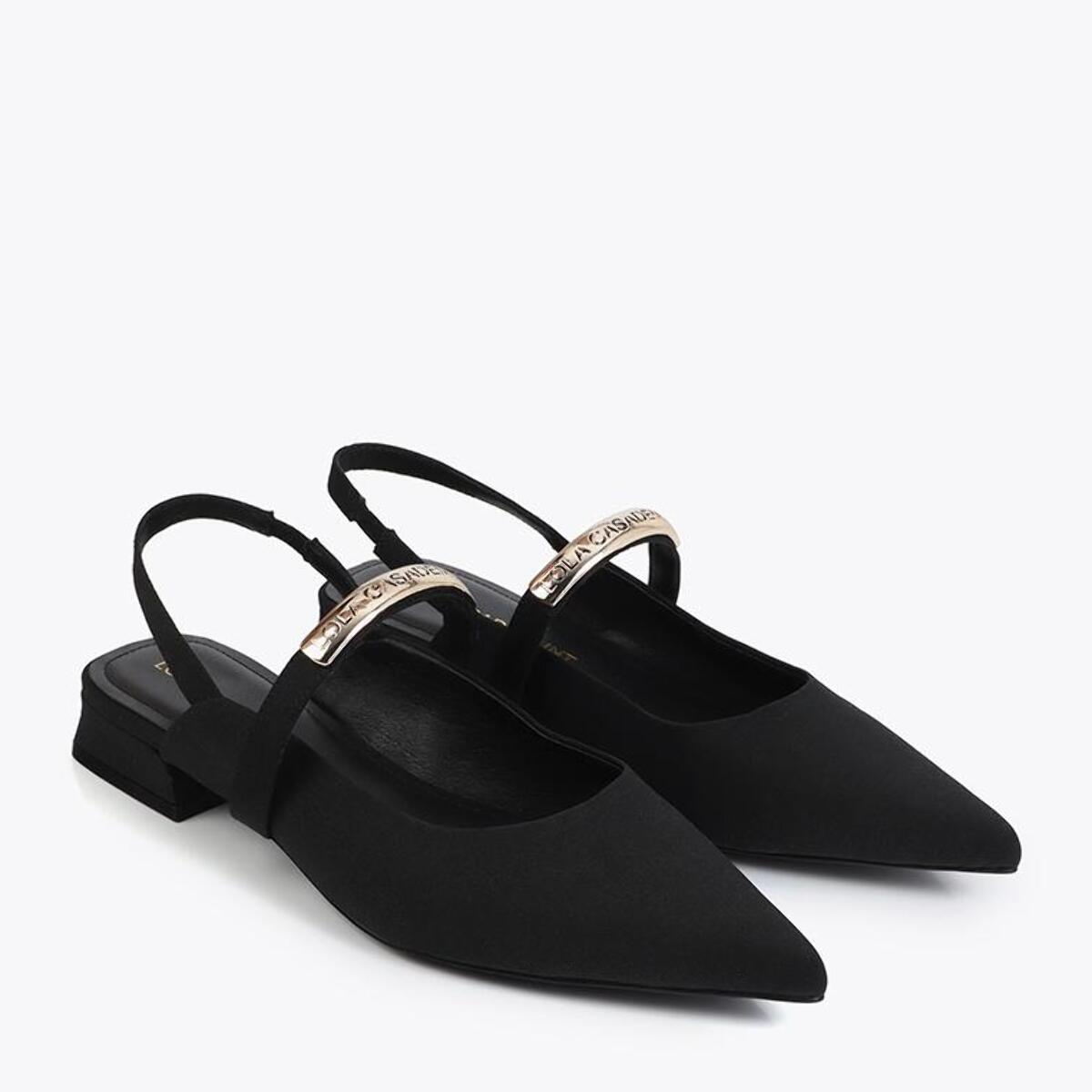 Scarpa bassa in tessuto grosgrain con inserto logo