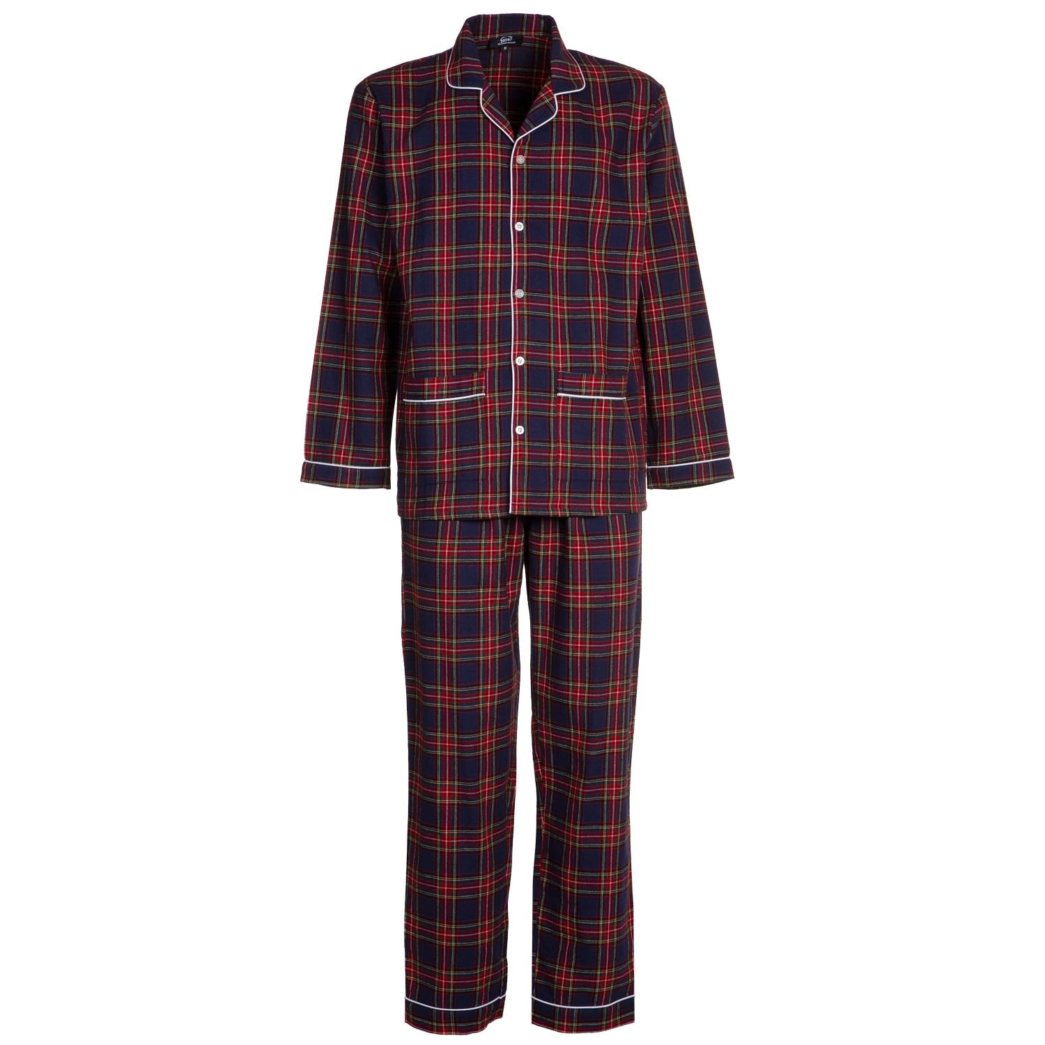 PIGIAMA UOMO in flanella scozzese blu,rosso e verde