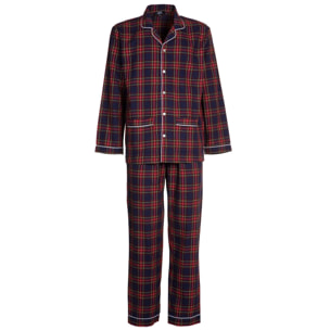 PIGIAMA UOMO in flanella scozzese blu,rosso e verde
