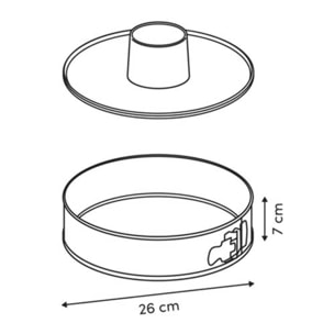 Moule 2en1 demontable D26cm noir