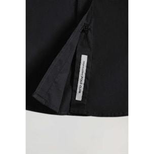 Camisa de popelín Slim Fit negra con bordado Rigby Go