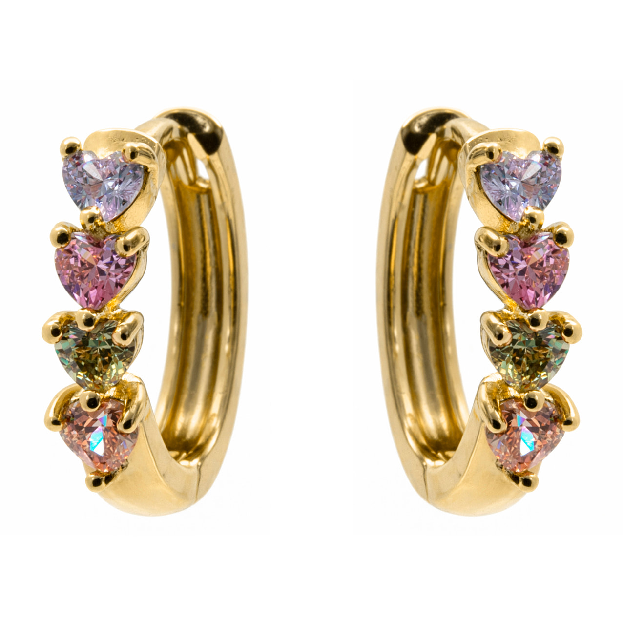 Pendientes Lakon acabado oro rosa 18k