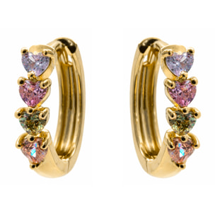 Pendientes Lakon acabado oro rosa 18k