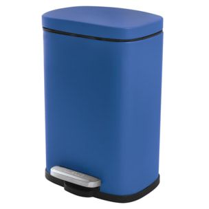 Set Poubelle à  pédale 5L & Brosse Wc AKIRA Bleu roi mat Spirella