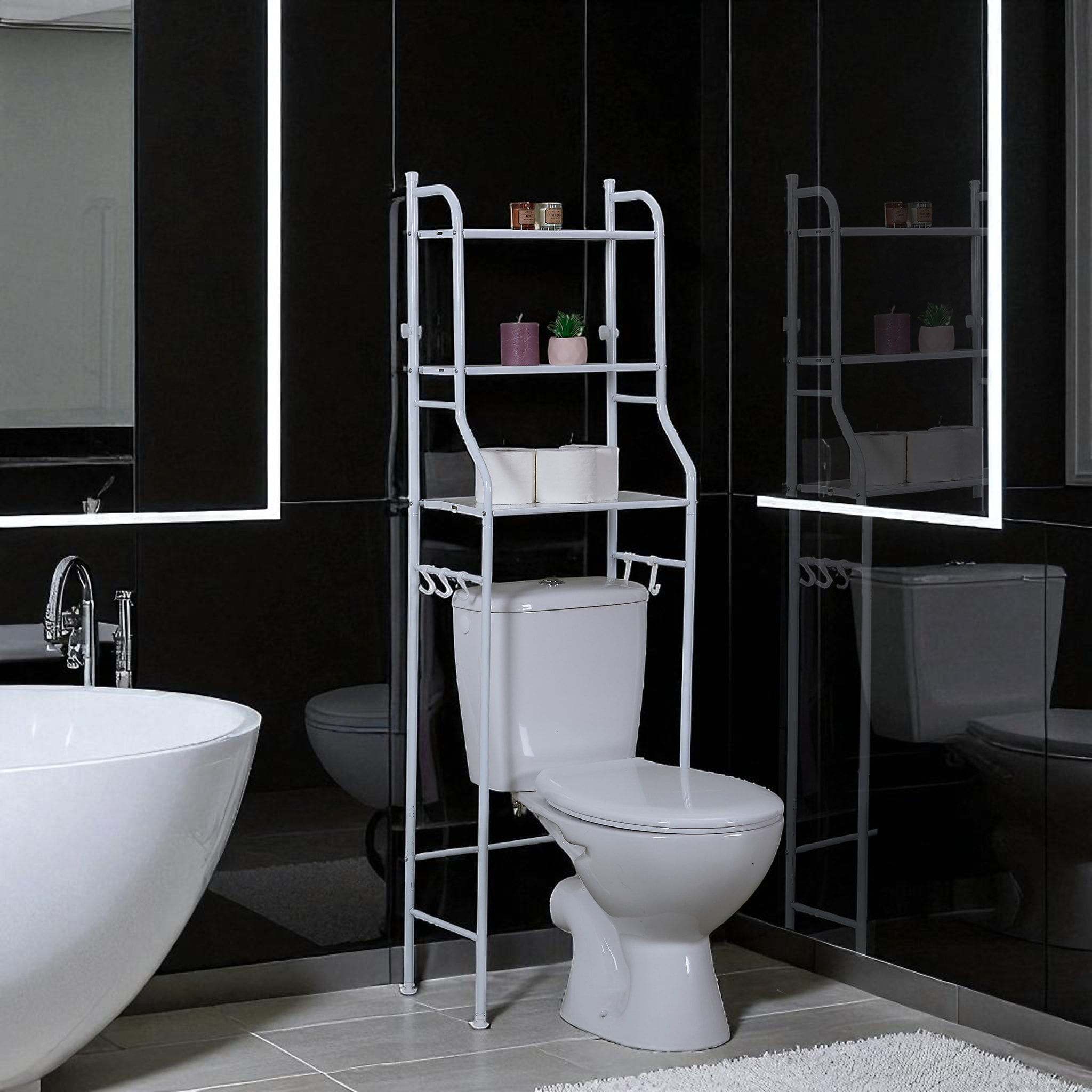 Etagere De Rangement Wc 155x48x25cm