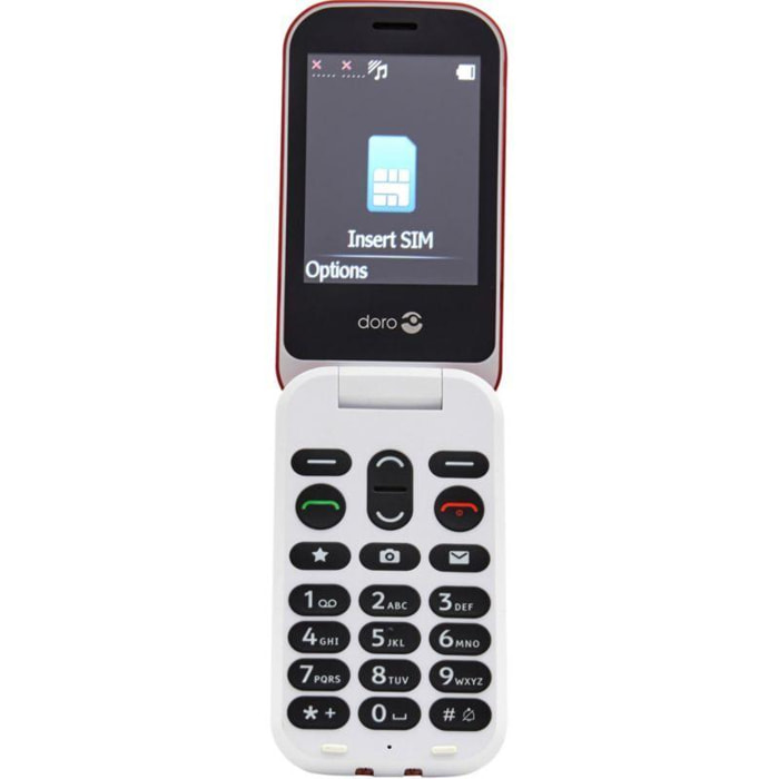 Téléphone portable DORO 6060 Rouge / Blanc