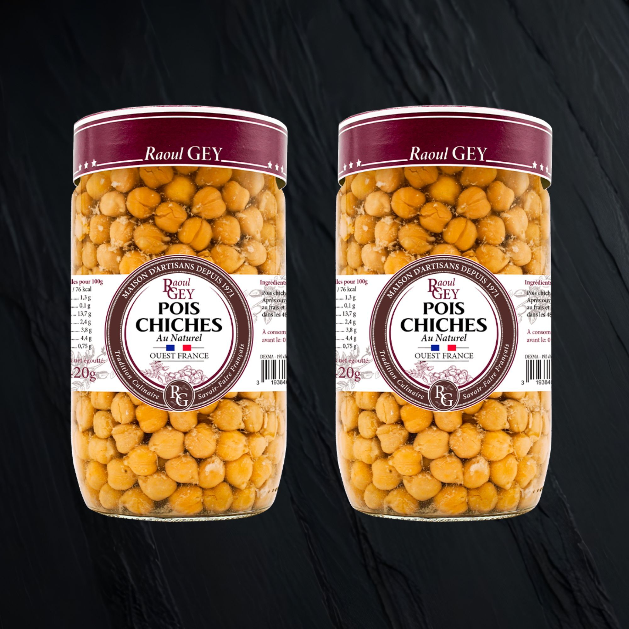 2 x Pois Chiches - 2x72cl - France - Raoul Gey