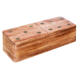 Jeu de domino 16x6,5x5cm manguier