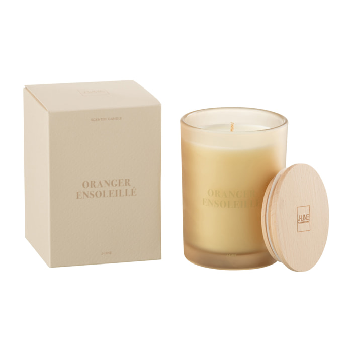 J-Line bougie parfumée Accords Essentiels - Oranger Ensoleillé - jaune - 38H