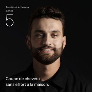 Tondeuse cheveux BRAUN HC5530, molette réglable, 17 hauteurs de coupe, précision 3 mm, autonomie 50 mn