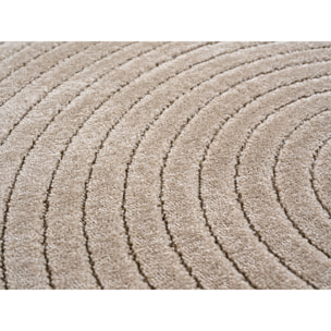 ALVORA - Tapis intérieur/extérieur beige à motif géométrique