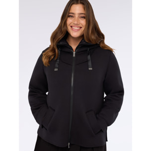 Fiorella Rubino - Chaqueta de neopreno con pechera extraíble - Negro