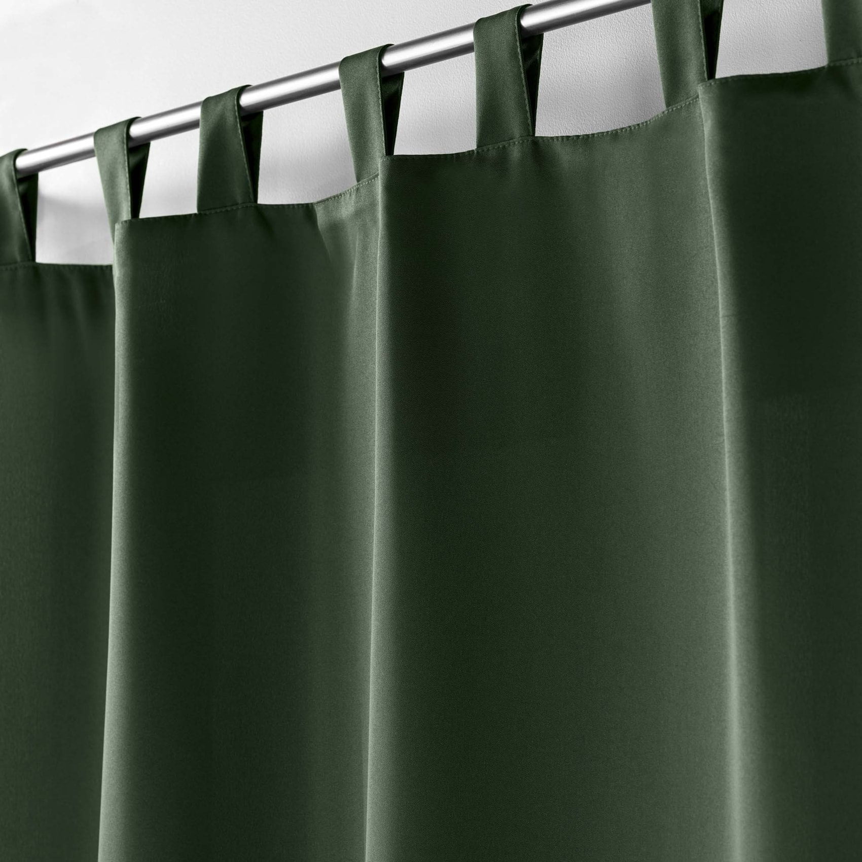 Rideau uni à 8 passants - Kaki