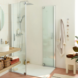 Porte de douche pliante 80 x 200 cm Contra chromé