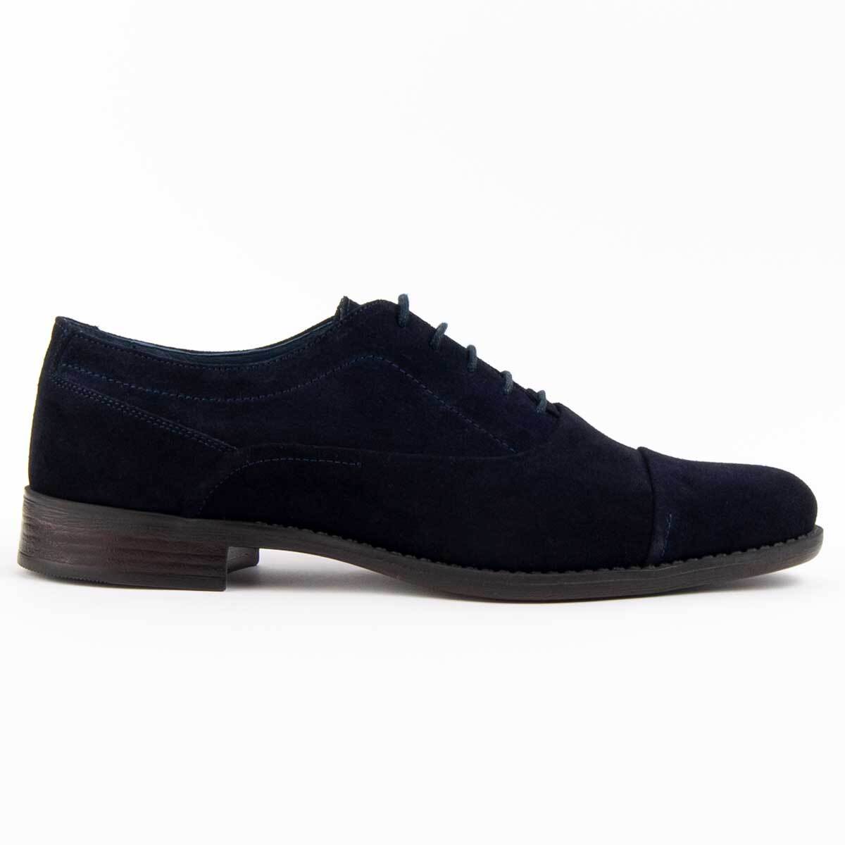 Zapato Oxford De Piel - Azul