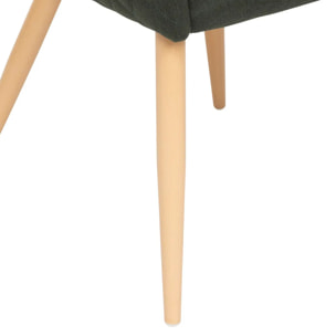 Fauteuil à dîner "Marlo" hêtre vert cèdre