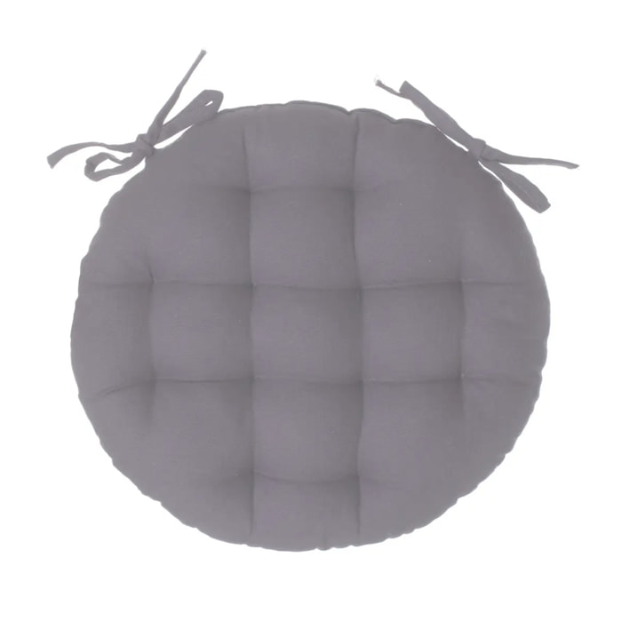 Galette de chaise ronde gris D38cm