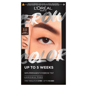 Tinta Semi Permanente per Sopracciglia 3.0 Dark Brunette Brow Color Effetto Naturale Senza Ammoniaca