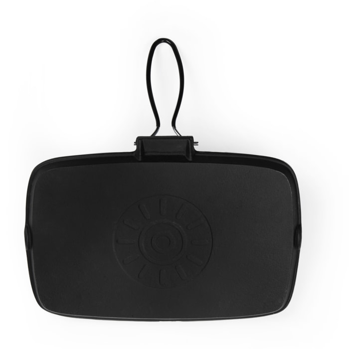 Bistecchiera 24x36 cm Excelsa – Duo Dieta Grill, Ghisa Nero