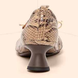 Sandalias con tacón N695 SNAKE BEIG/ ALMA color Beig