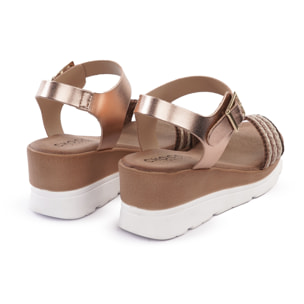SANDALO ZEPPA FASCIA CORDA RAME
