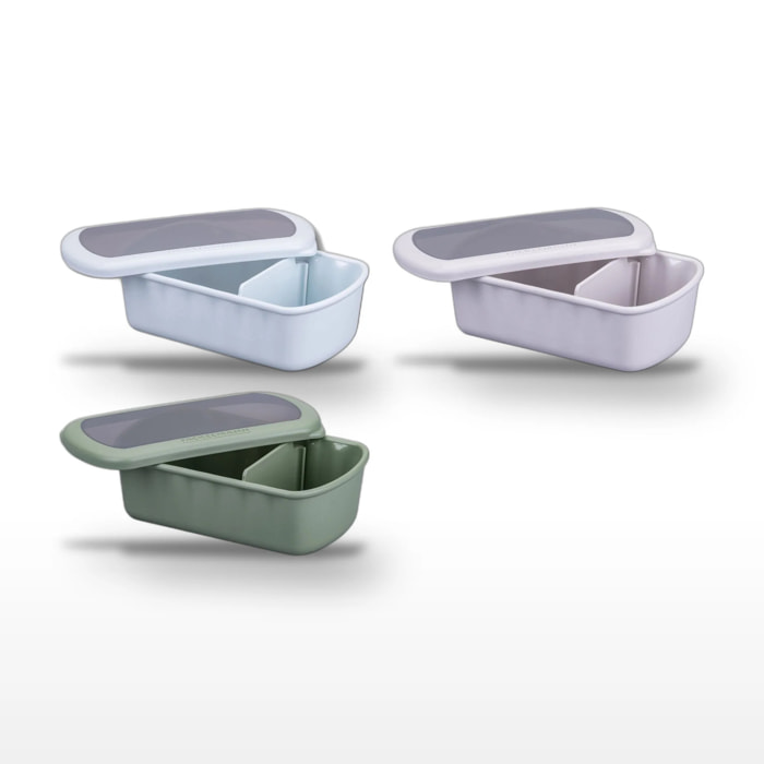 Lot de 3 Lunchbox Fackelmann Storage Bleu Beige Vert