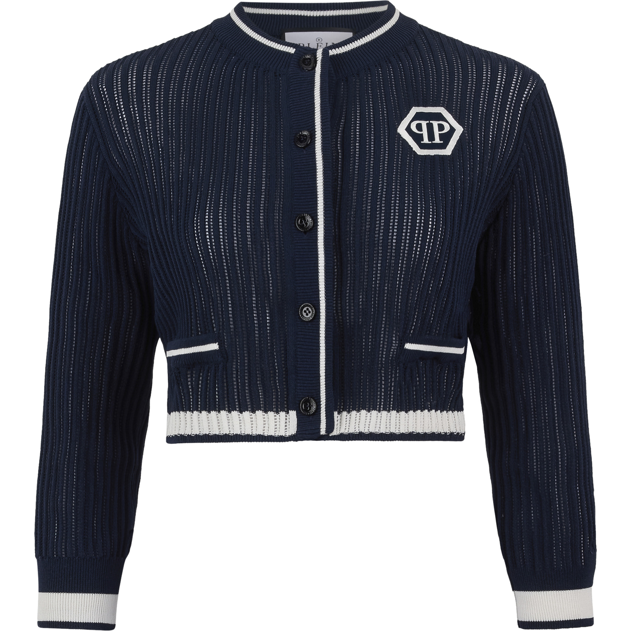 PHILIPP PLEIN Knitted Cardigan Hexagon Hexagon