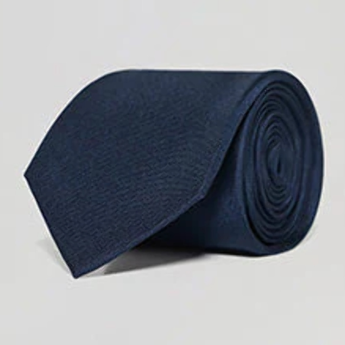 Cravatta in seta blu a tinta unita con logo Polo Club
