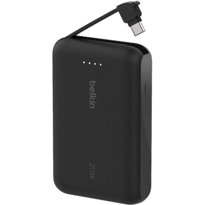 Batterie externe BELKIN 10000 mAh avec cable USB-C intégre noir