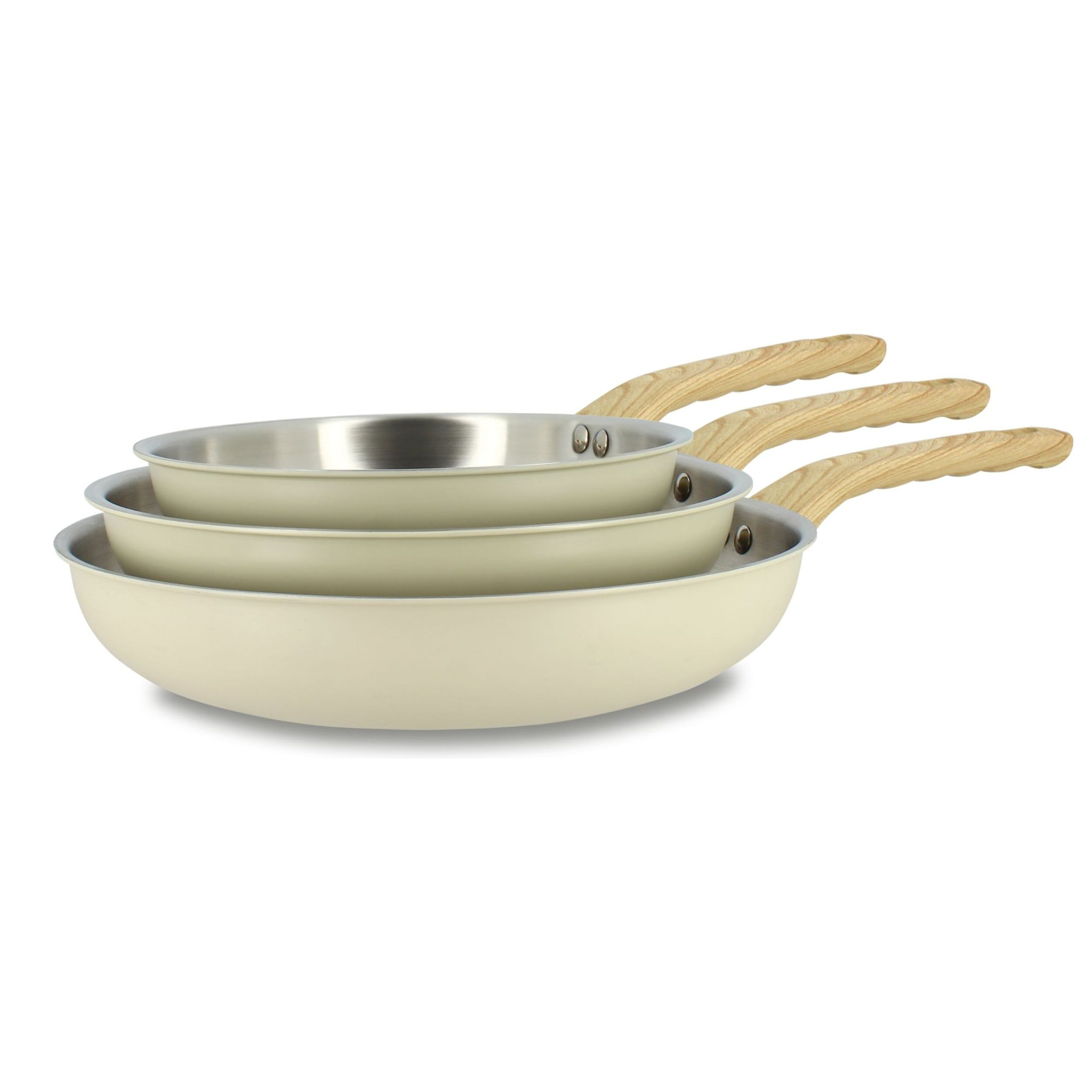 Lot de 3 poêles en acier inoxydable - tous feux EASYNOX