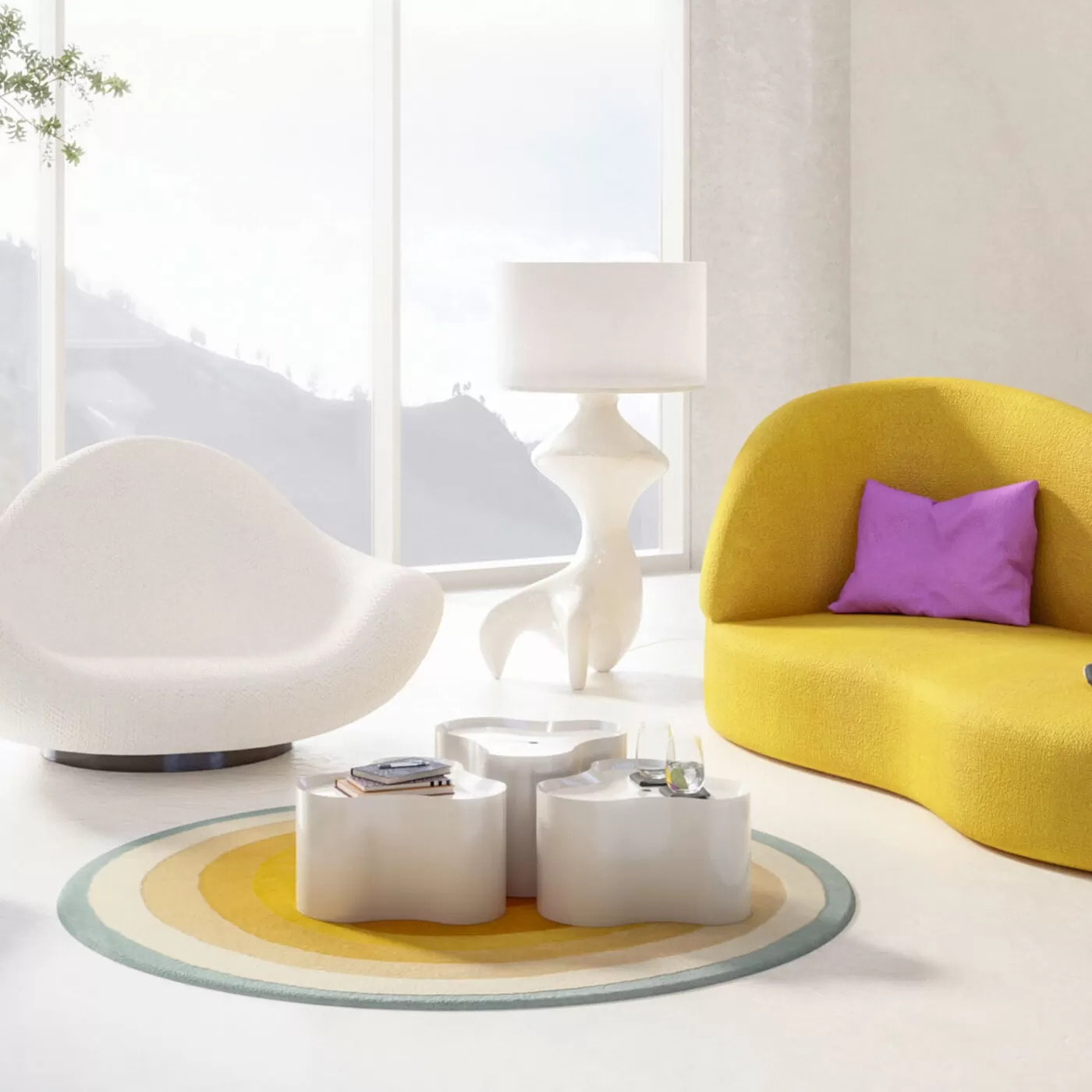 Lampadaire Flow Figure 157cm blanc Kare Design