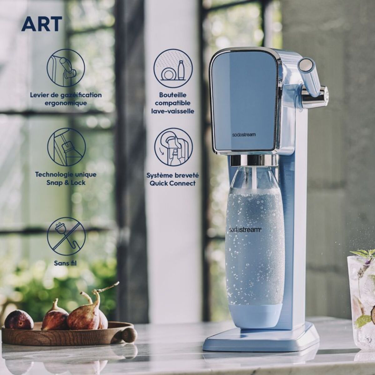 Machine à soda SODASTREAM ART Bleu Pastel