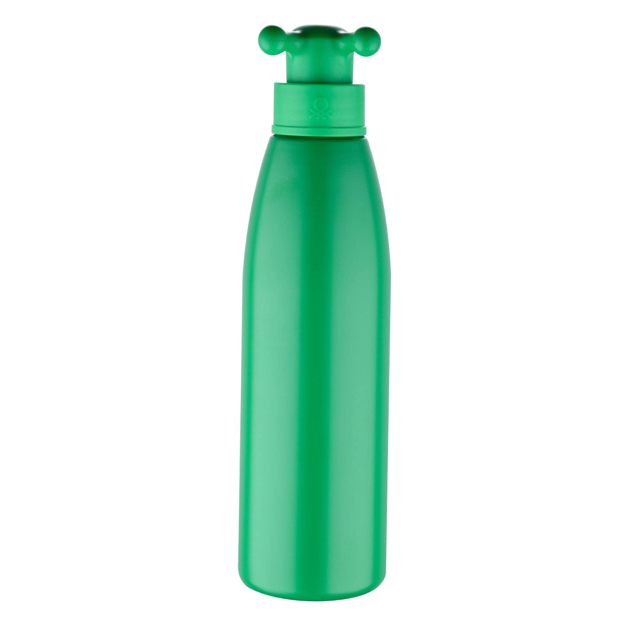 Botella de agua de pared única 750ml acero inoxidable verde con tapa de grifo colección rainbow