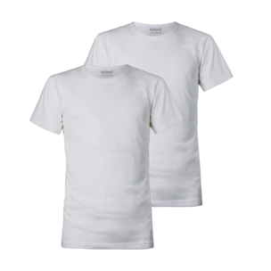 2 Maglie Termiche Uomo Manica Corta Girocollo 100% Cotone De Fonseca, Art. DEFTGU130, Bianco