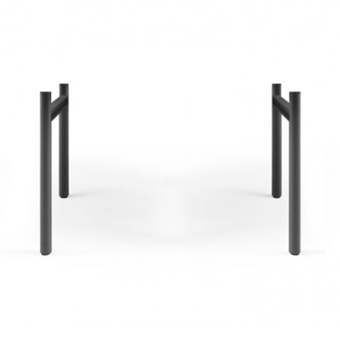 Pied de table de repas n°9 en métal noir - 4 pieds minimalistes - UNIK