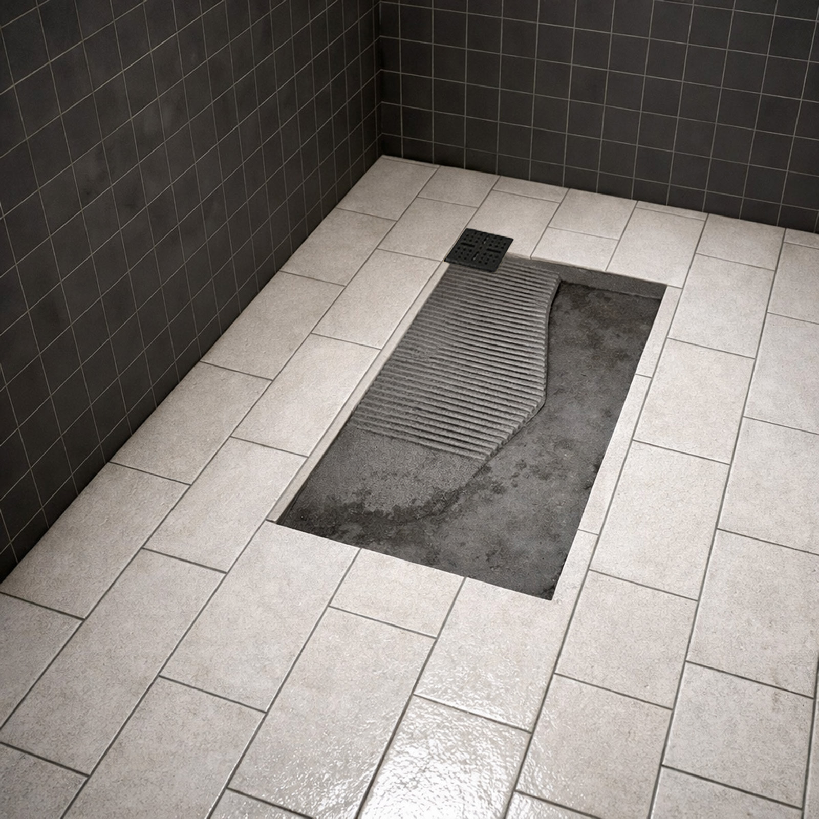 LOT de 2 Receveurs de Douche à Carreler 90x160 cm avec Bondes à Sortie Horizontale - Grille Inox