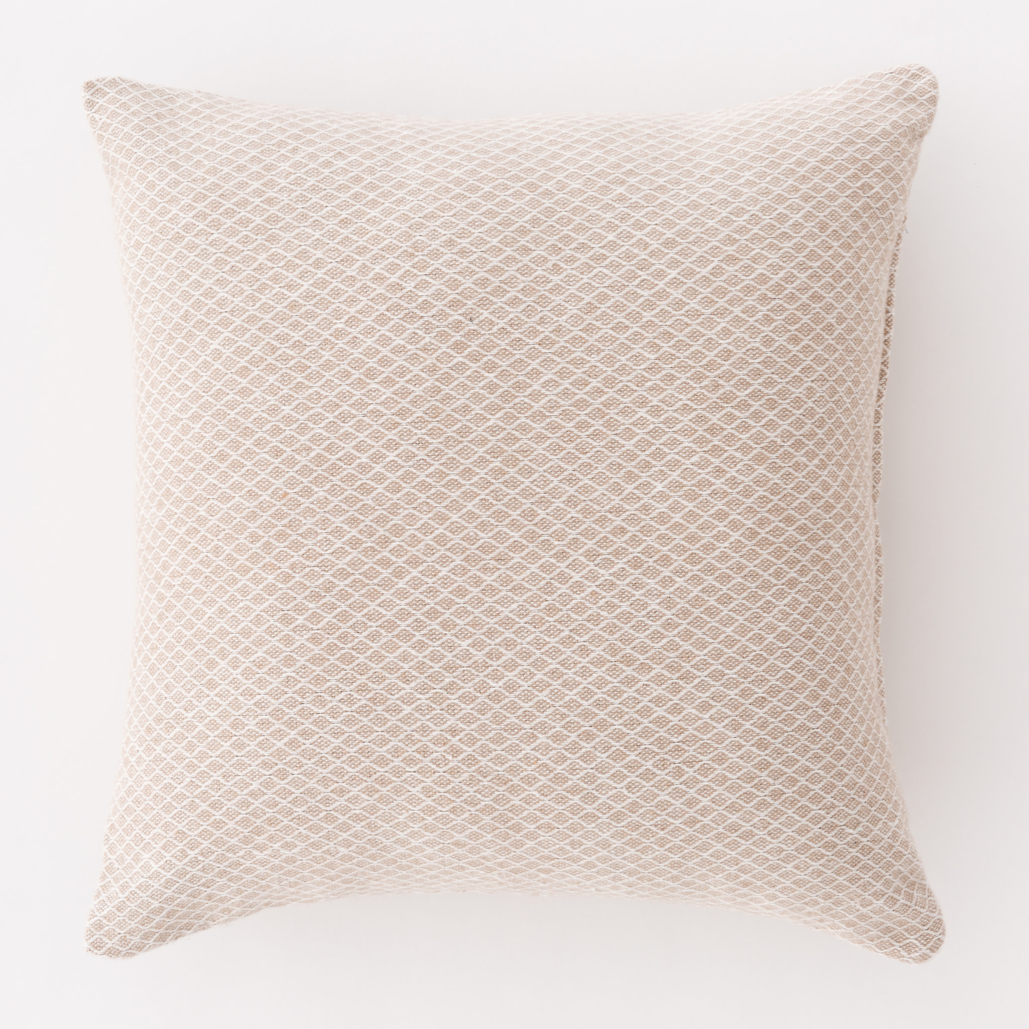 Housse de coussin en coton tissé champagne 50x50 cm