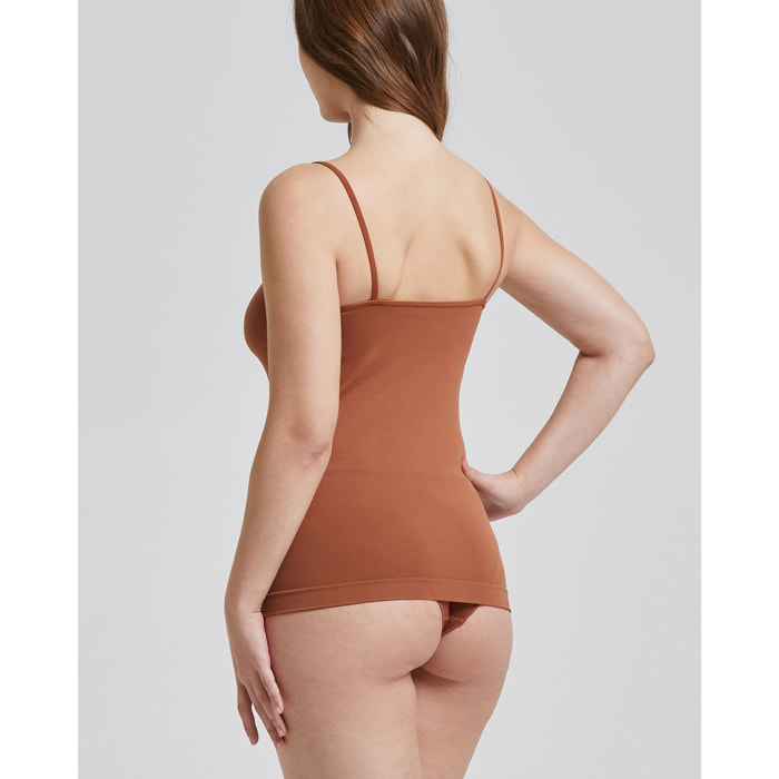 Canotta seamless con spalline sottili