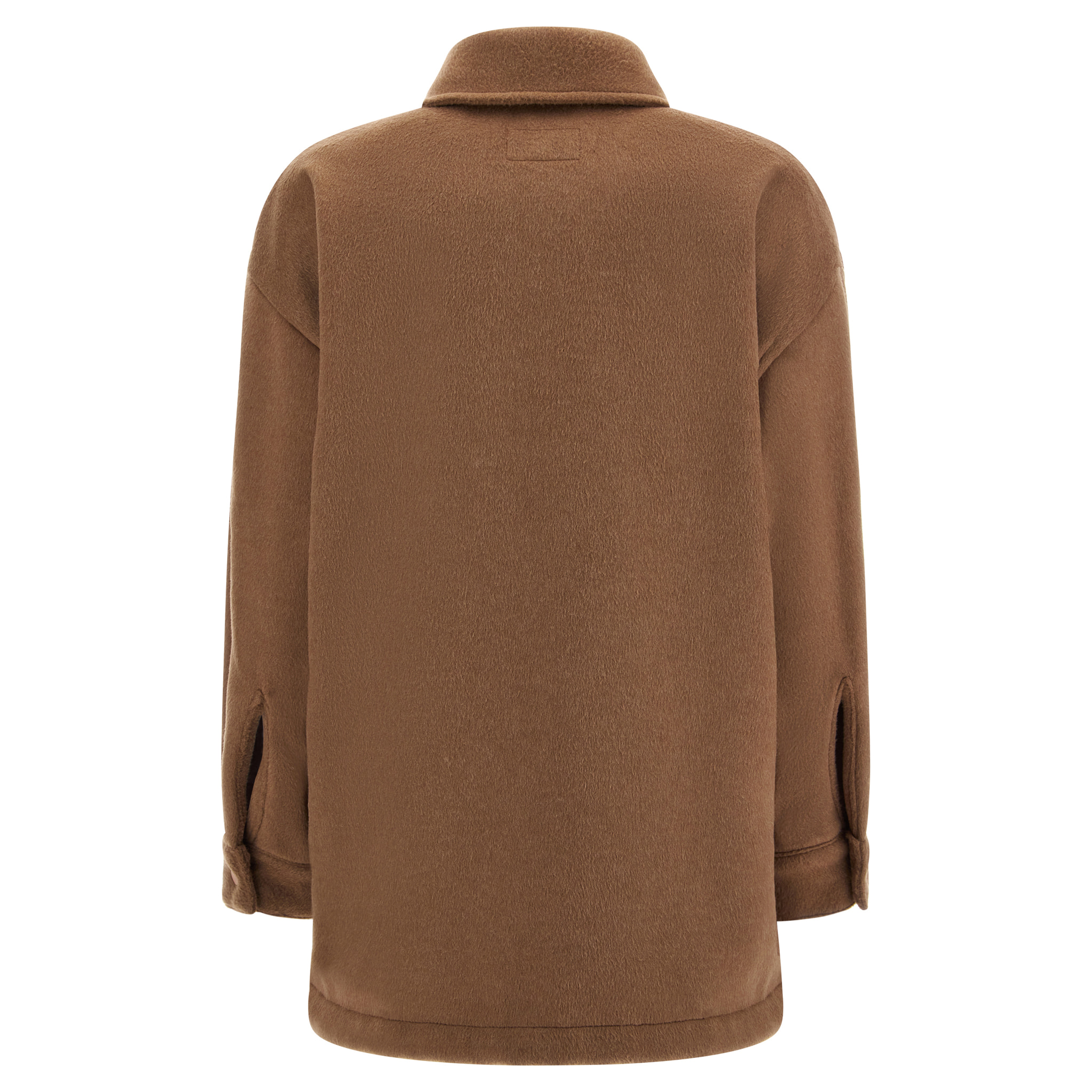 Cappotto a camicia in viscosa invernale dal fit oversize