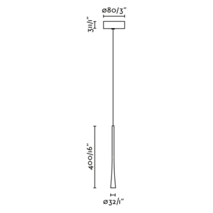 DIANA 400 Lampe suspension marron