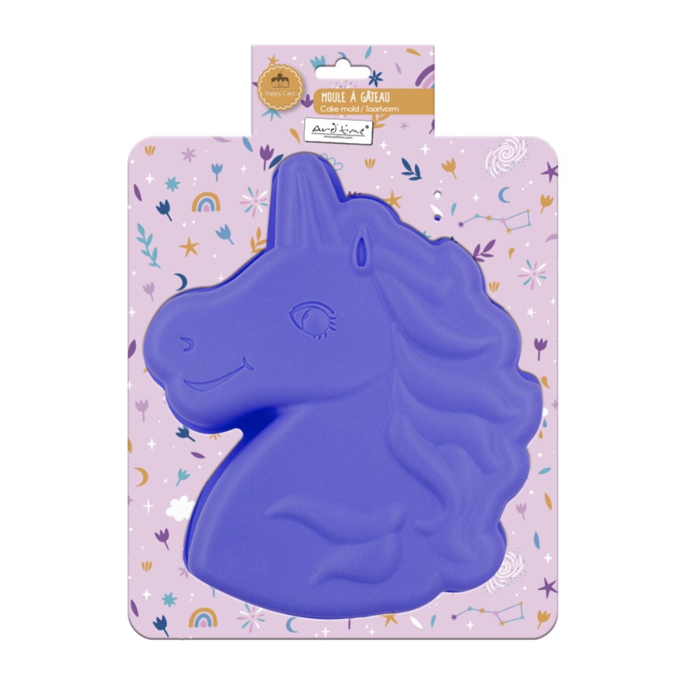 Moule à gâteau en silicone forme Licorne, Happy Cake