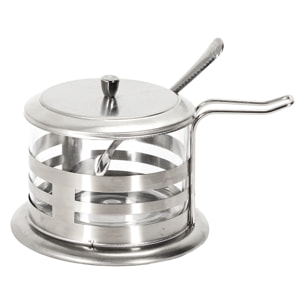 Distributeur de Parmesan - HOME DECO FACTORY - Pratique - Verre Inclus - Transparent et Argent