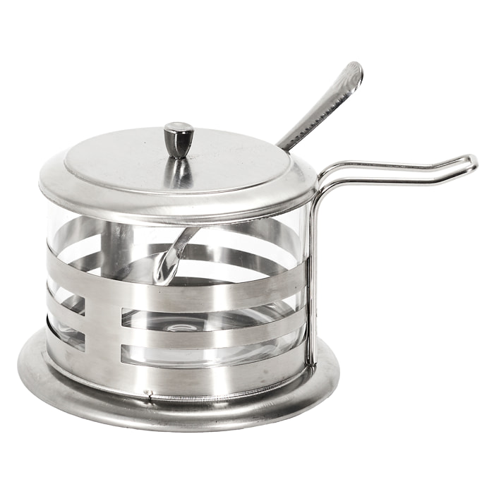 Distributeur de Parmesan - HOME DECO FACTORY - Pratique - Verre Inclus - Transparent et Argent