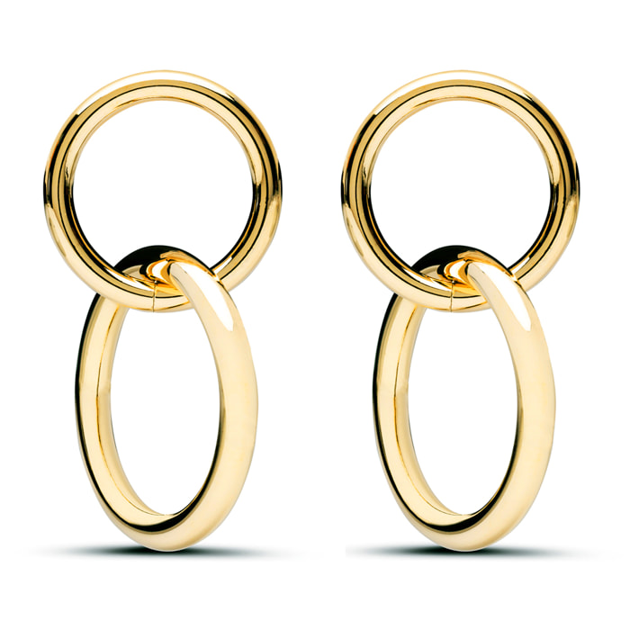 Pendientes acabados en oro amarillo de 18K